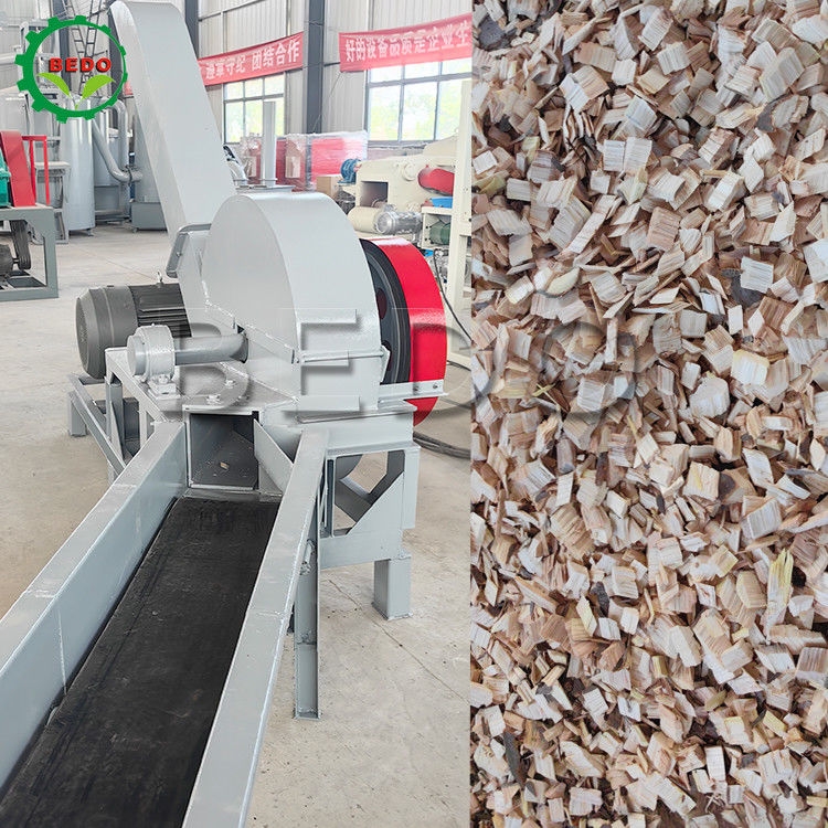 3-5 t/h Kapazität Elektrische Holzsplittermaschine Automatische Futterfördermaschine Trommel-Typ-Schredder