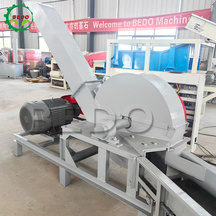 6pcs Blades Elektrische Holzsplittermaschine 3kw Futterförderer Trommel Typ Schwerlastschredder