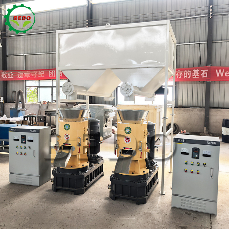 CJSJ550 Reducer Biomass Fuel Pellet Machine for High Capacity Production 1000-1200kg/h 6mm Mould Hole