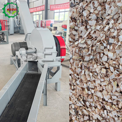 3-5 t/h Kapazität Elektrische Holzsplittermaschine Automatische Futterfördermaschine Trommel-Typ-Schredder