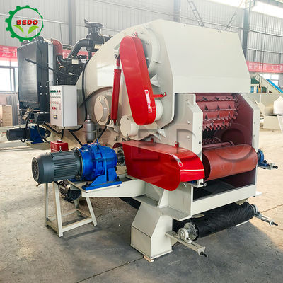 Hydraulischer Motor-Zufuhrförderer Diesel-Holzsplittermaschine CE-zertifizierte industrielle Trommel-Schredder